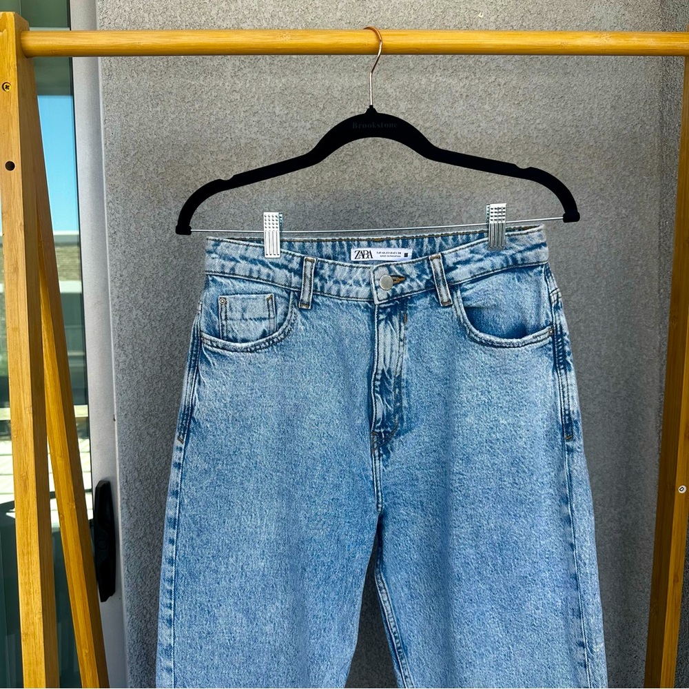 zara acid wash jeans 🤍